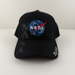 NASA Black Baseball Cap